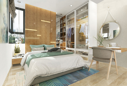  Căn hộ Picity High Park diện tích 57.64m2, không có nội thất.