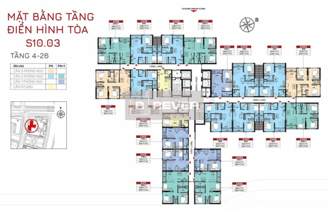  Căn hộ Vinhomes Grand Park không có nội thất diện tích 59.3m²