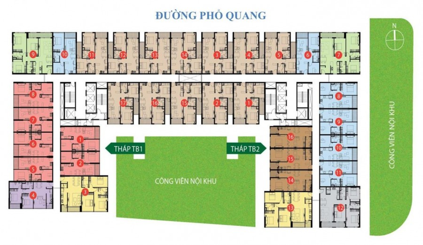  Căn hộ The Botanica hướng ban công tây nội thất cơ bản diện tích 53m²