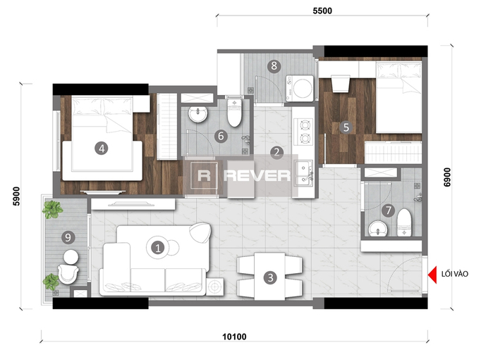  Căn hộ Opal Skyline mát mẻ, thiết kế hiện đại và sang trọng.