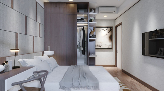  Căn hộ Mizuki Park hướng ban công tây nam nội thất cơ bản diện tích 80m²