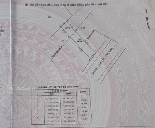  Đất nền Đường Nguyễn Văn Khạ diện tích 128.8m² pháp lý sổ hồng.