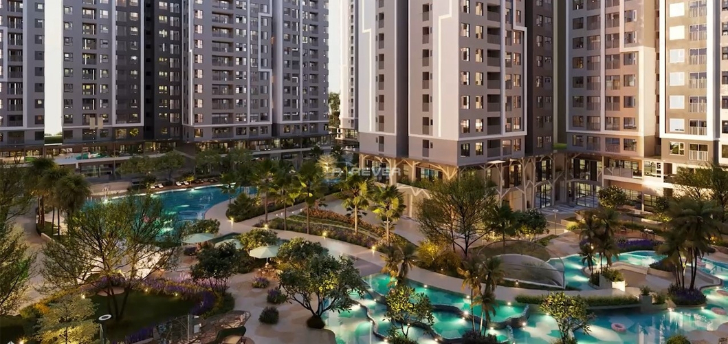  Căn hộ Westgate hướng ban công đông nam không có nội thất diện tích 59m²