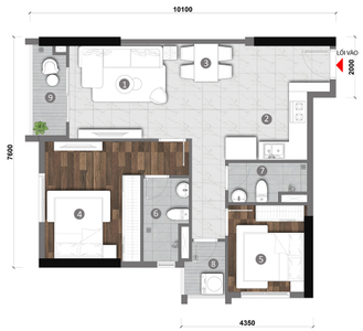 Căn hộ Opal Skyline, Thuận An Căn hộ Opal Skyline không có nội thất diện tích 73m²