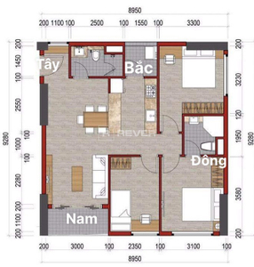  Căn hộ Charm City nội thất cơ bản diện tích 79.61m²