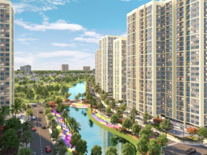 Studio Vinhomes Grand Park, Quận 9 Studio Vinhomes Grand Park tầng 8 thiết kế 1 phòng ngủ không vách ngăn.