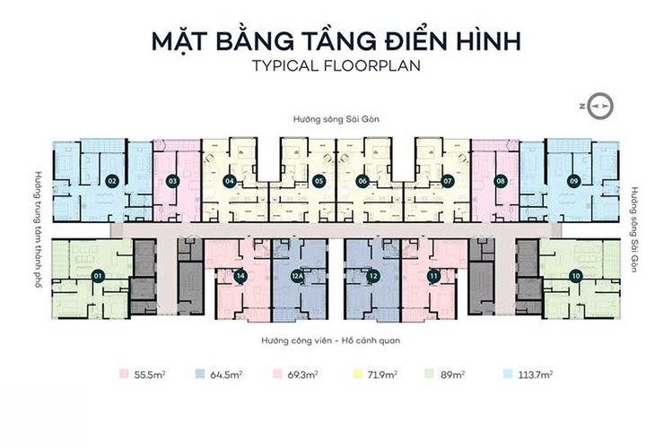 Căn hộ Sky 89, Quận 7 Căn hộ Sky 89 hướng ban công tây đầy đủ nội thất diện tích 65m²