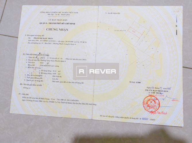  Đất nền Đường Số 8 diện tích 81m² hướng tây nam pháp lý sổ đỏ.