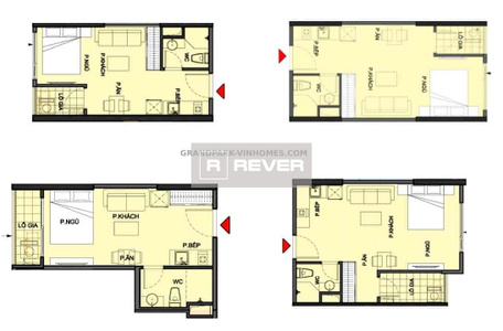 Studio The Beverly diện tích 32m2, không có nội thất.