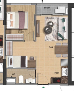 Studio Vinhomes Grand Park, Quận 9 Studio Vinhomes Grand Park thiết kế 1 phòng ngủ, nội thất cơ bản.