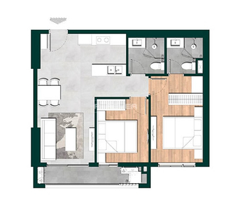  Căn hộ Lavita Thuận An không có nội thất diện tích 69.08m².