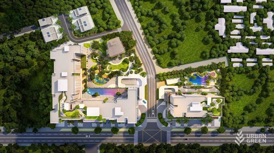  Căn hộ Urban Green hướng ban công tây bắc không có nội thất diện tích 79.09m².