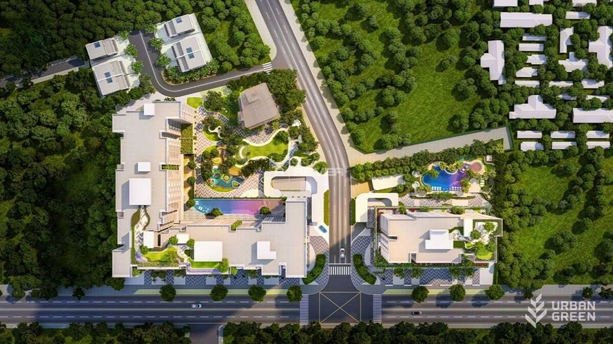  Căn hộ Urban Green hướng ban công tây bắc không có nội thất diện tích 79.09m².