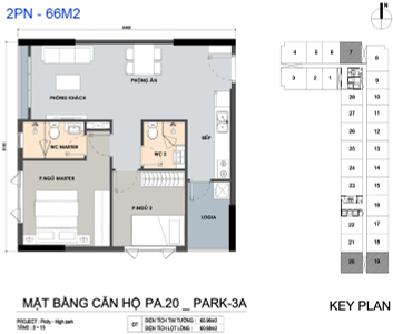 Căn hộ Picity High Park, Quận 12 Căn hộ Picity High Park tầng 6 thiết kế 2 phòng ngủ, không có nội thất.