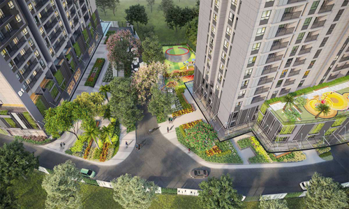  Căn hộ Opal Skyline hướng ban công tây nam không có nội thất diện tích 64.36m².