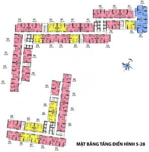  Căn hộ The Rivana  không có nội thất diện tích 70.78m²