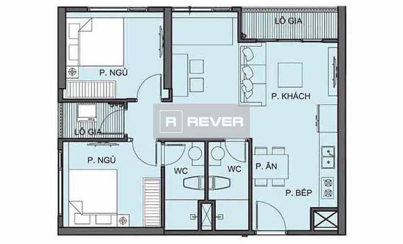  Căn hộ Vinhomes Grand Park không có nội thất diện tích 59.3m²