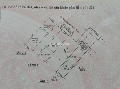  Nhà phố Đường Nguyễn Thiện Thuật 3 tầng diện tích 33.1m² hướng đông bắc pháp lý sổ hồng