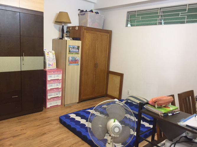  Căn hộ Chung cư 62 Bà Hom hướng ban công nam nội thất cơ bản diện tích 74.7m².