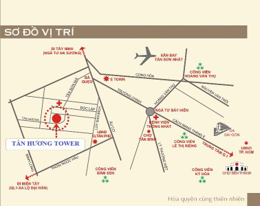  Căn hộ Tân Hương Tower hướng ban công bắc nội thất cơ bản diện tích 49.3m²