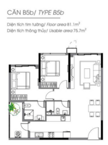 Căn hộ Diamond Alnata, Quận Tân Phú Căn hộ Diamond Alnata tầng 5 có 2 phòng ngủ, không nội thất.