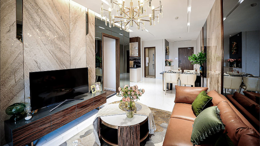  Căn hộ Opal Skyline hướng ban công tây nam không có nội thất diện tích 68.37m²