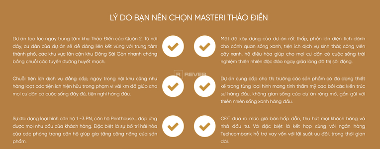  Căn hộ Masteri Thảo Điền hướng ban công tây bắc đầy đủ nội thất diện tích 92.34m²