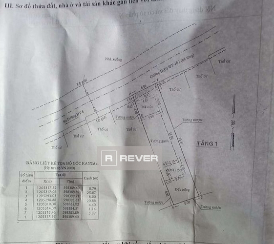  Đất nền hướng Tây Bắc diện tích 159.3m2, khu dân cư hiện hữu.