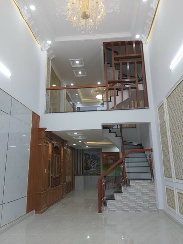 Nhà phố Quận 12 Nhà phố thiết kế 1 trệt, 1 lửng và 3 lầu diện tích 75.7m2.