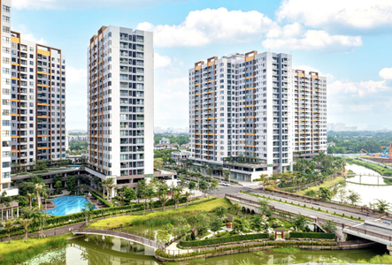  Căn hộ Mizuki Park hướng ban công tây nam không có nội thất diện tích 95.6m².