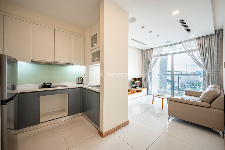  Căn hộ Vinhomes Central Park hướng ban công tây nam đầy đủ nội thất diện tích 52.7m².