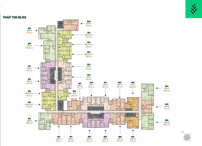  Căn hộ Urban Green không có nội thất diện tích 50.4m²