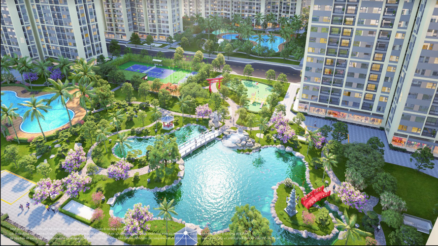 Studio Vinhomes Grand Park, Quận 9 Studio Vinhomes Grand Park tầng 8 thiết kế 1 phòng ngủ không vách ngăn.