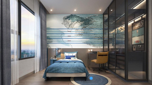 Căn hộ The Rivana, Thuận An Căn hộ The Rivana tầng 9 diện tích 50m2, không nội thất.