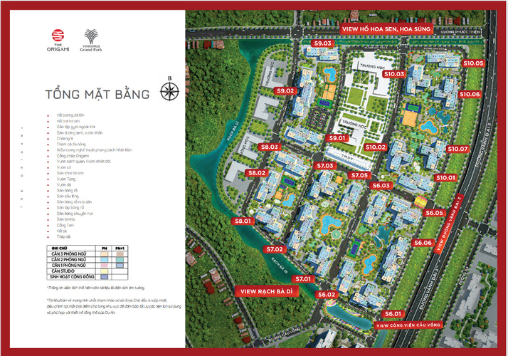 Căn hộ Vinhomes Grand Park, Quận 9 Căn hộ Vinhomes Grand Park diện tích 59.1m2, tiện ích đầy đủ.