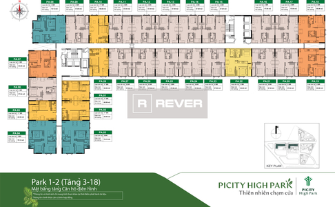 Căn hộ Picity High Park diện tích 48.58m2 rộng thoáng.