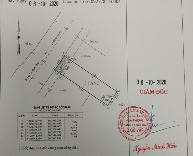 Nhà phố Quận Gò Vấp Nhà 1 trệt, 1 lầu diện tích 60.2m2, có sổ hồng riêng.