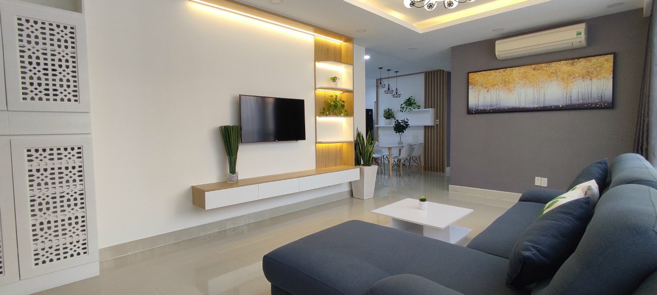 Căn hộ Star Hill Phú Mỹ Hưng tầng 12 có 2 phòng ngủ, đầy đủ nội thất.