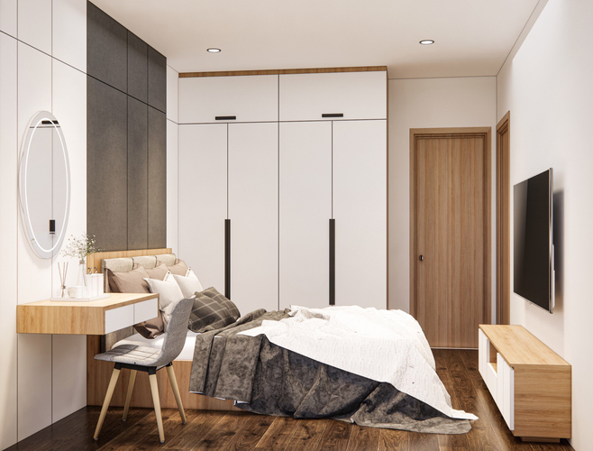  Căn hộ Vinhomes Grand Park hướng ban công tây bắc không có nội thất diện tích 66.5m²