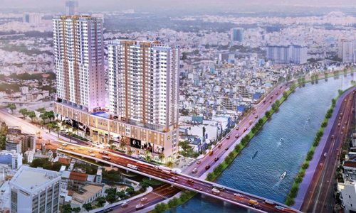  Officetel River Gate căn góc diện tích 25m2, không gian thoáng mát.