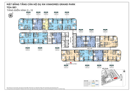 mặt bằng căn hộ Vinhomes Grand Park Căn hộ Vinhomes Grand Park nội thất cơ bản, thuộc phân khu The Beverly