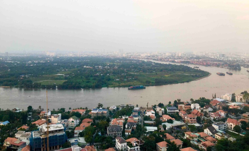 Căn hộ Masteri Thảo Điền, Quận 2 Căn hộ Masteri Thảo Điền tầng 40 ban công rộng đón gió mát mẻ.