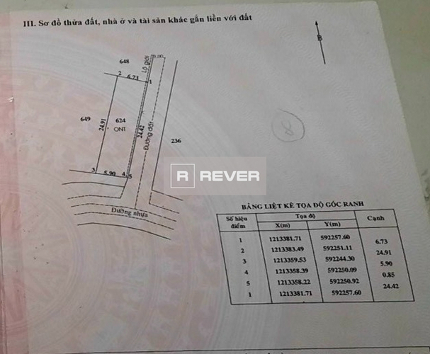  Đất nền Đường Nguyễn Thị Dưỡng diện tích 165.9m² hướng tây nam pháp lý sổ hồng.
