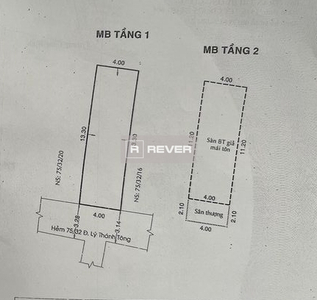  Nhà hẻm đường Lý Thánh Tông diện tích đất 53.2m2 rộng thoáng.