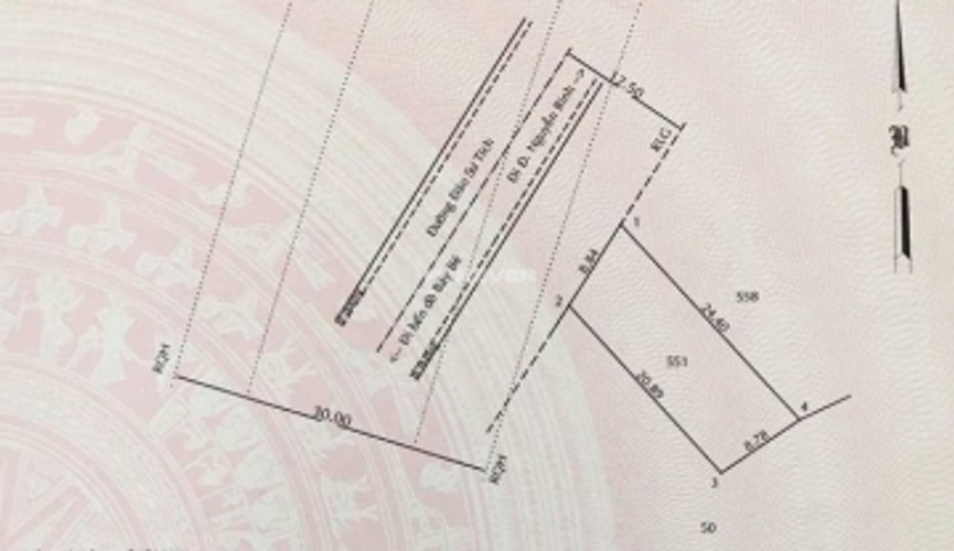  Đất nền Đường Đào Sư Tích diện tích 195.2m² hướng tây bắc pháp lý sổ hồng.