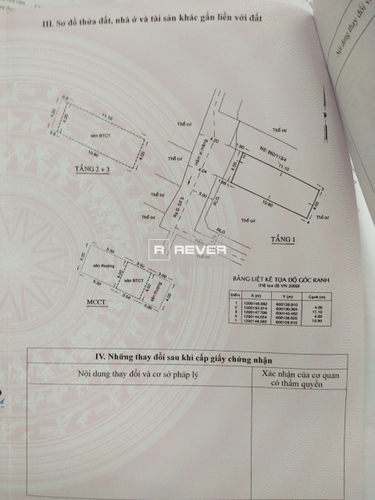  Nhà phố thiết kế 1 trệt, 2 lầu diện tích đất 44m2, cửa hướng Tây Bắc.