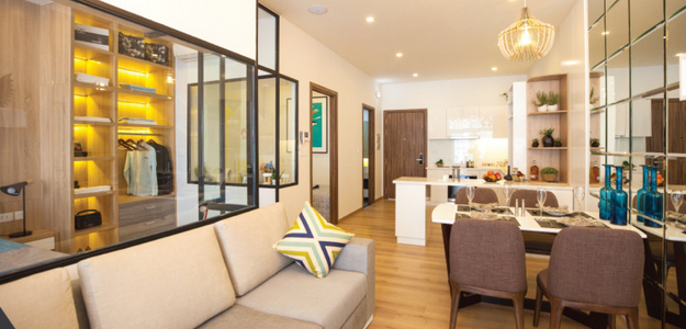 Nhà mẫu The Western Capital quận 6 Căn hộ The Western Capital hướng ban công bắc không có nội thất diện tích 65m²