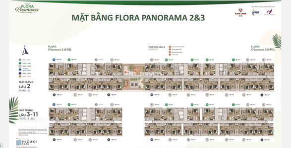  Căn hộ Flora Panorama nội thất cơ bản diện tích 59.87m².