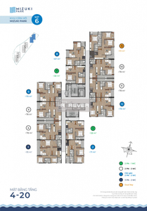  Căn hộ Mizuki Park diện tích 78m2, nội thất cơ bản.