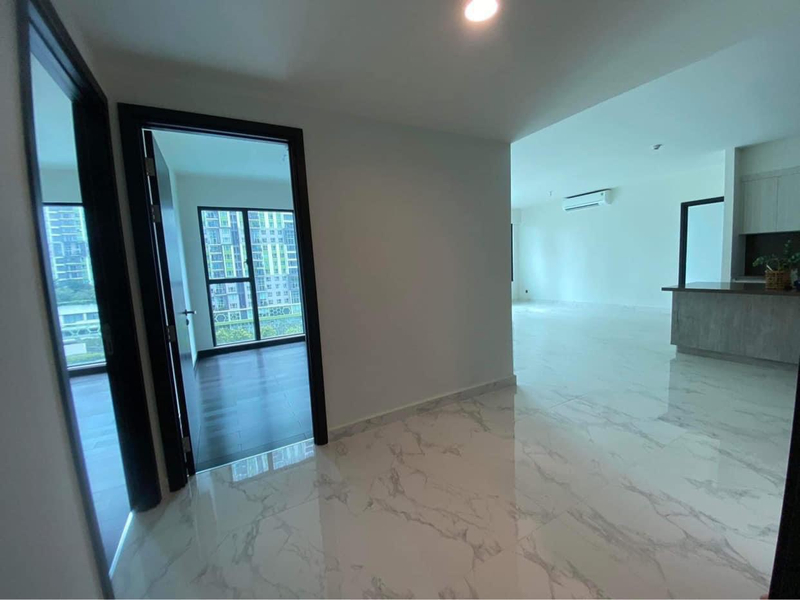 Căn hộ Feliz en Vista hướng ban công đông nam nội thất cơ bản diện tích 181.09m².